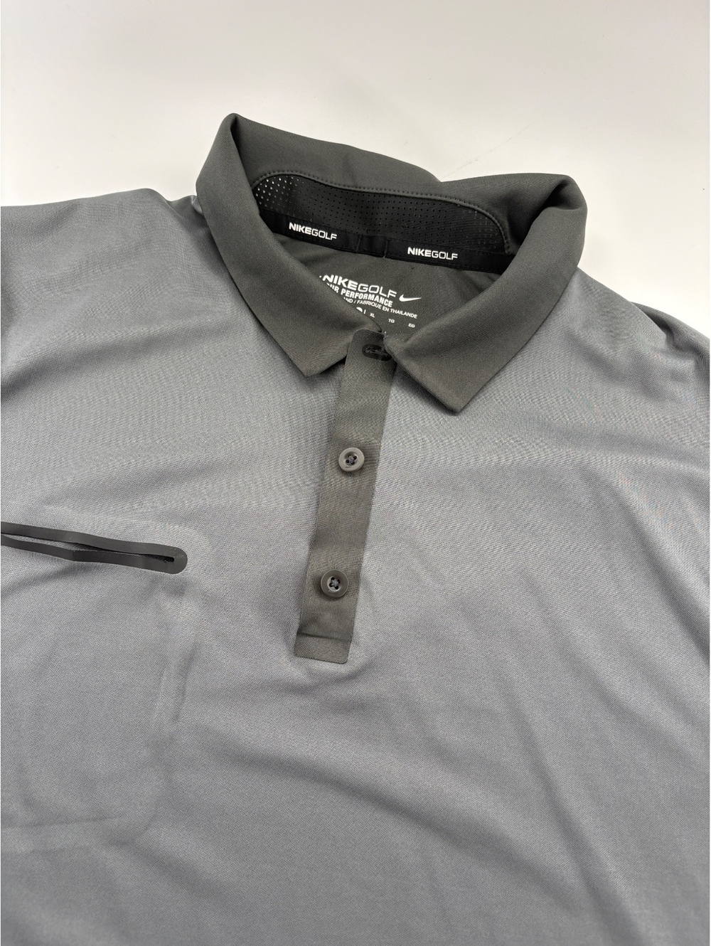 Nike Golf Tour Performance Dri-FIT Polo Men XL Gray Blue Colorblock